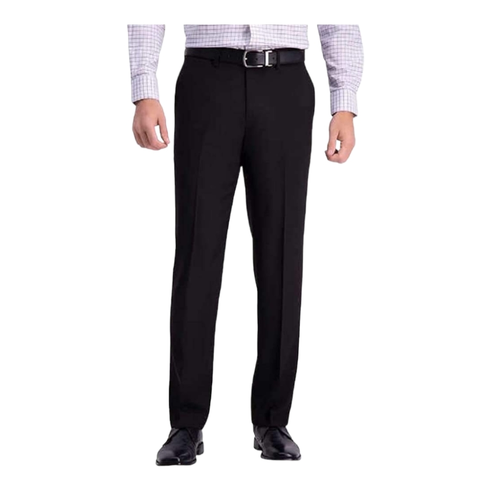Haggar Men's Comfort Performance Stretch Straight Fit Pants Black 40 x 32